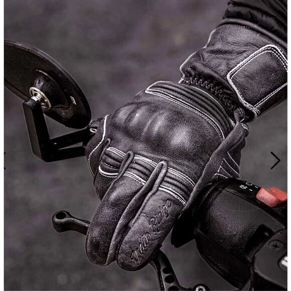 New. Indie Ridge  FULL GAUNTLET • BLACK leather. XXL Retails $84 - Picture 3 of 13